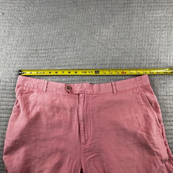 Peter Millar Golf Short Mens 40 Silk Linen Pink Chino 9" Inseam Seaside - Picture 4 of 7